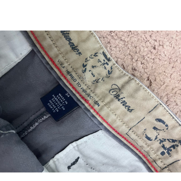 Gray Men's Izod Saltwater Chino Shorts 34 - Picture 3 of 5